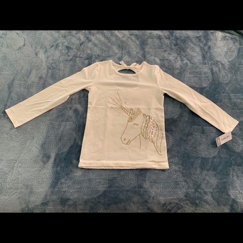 Girl’s Carters Sequin Unicorn Long Sleeve